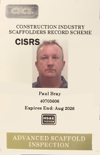Paul Bray - Advanced Scaffold Inspection